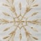 DII® 54" White and Gold Embroidered Snowflakes Table Runner